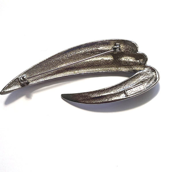 M Jent 1980's Vintage Silver tone Brooch-M Jent USA-Vintage Online