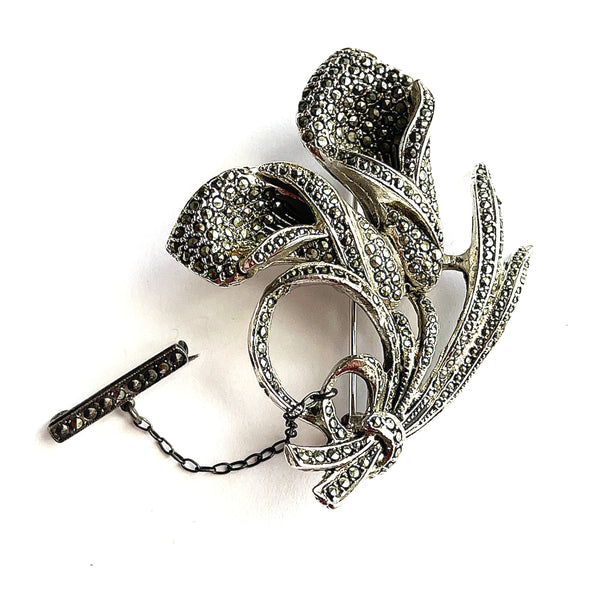Marcasite Vintage Brooch-Vintageonline-Vintage Online