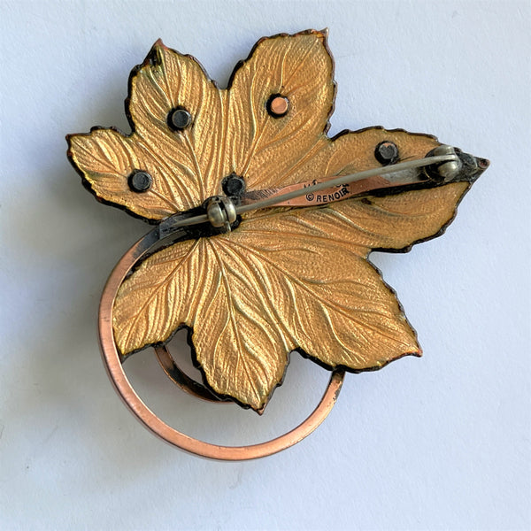 Matisse Renoir Mid Century Maple Leaf Vintage Brooch-Matisse Renoir USA-Vintage Online