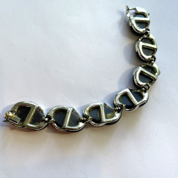 Mid Century Grey Lucite Vintage Bracelet-Vintageonline-Vintage Online