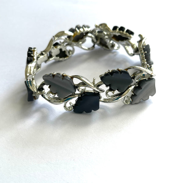 Mid Century Grey Lucite Vintage Bracelet-Vintageonline-Vintage Online