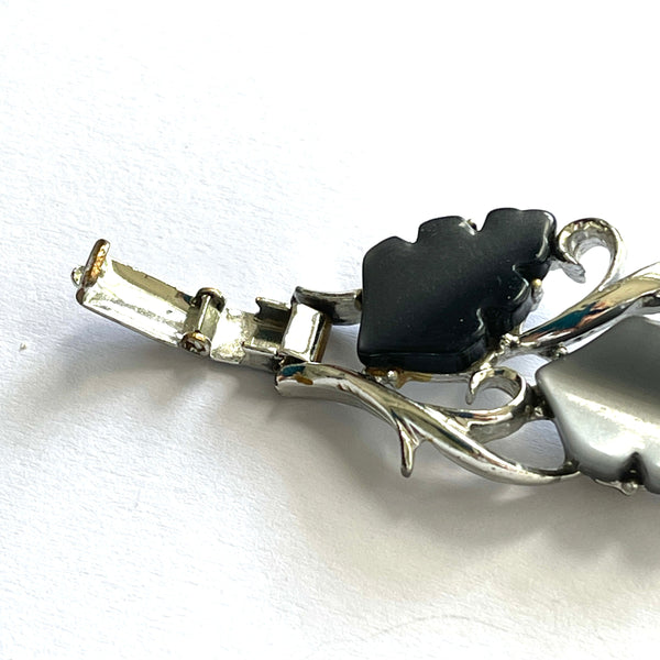 Mid Century Grey Lucite Vintage Bracelet-Vintageonline-Vintage Online