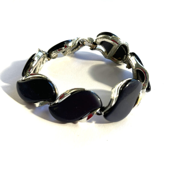 Mid Century Grey Lucite Vintage Bracelet-Vintageonline-Vintage Online