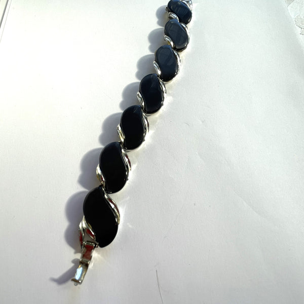 Mid Century Grey Lucite Vintage Bracelet-Vintageonline-Vintage Online