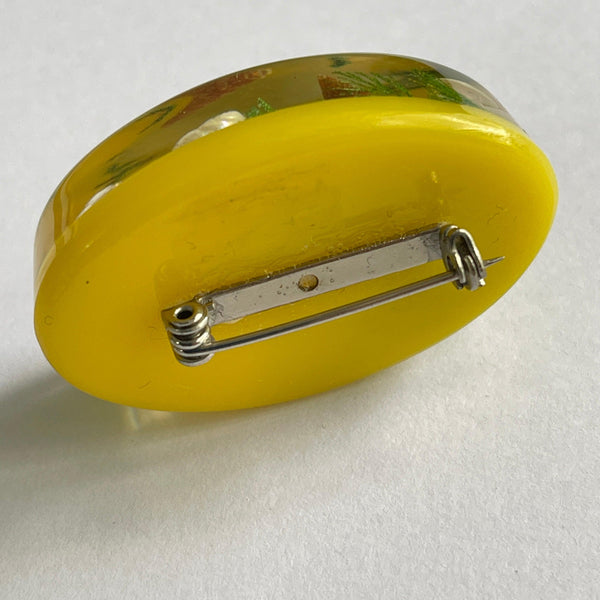 Mid Century Resin Under The Sea Brooch-Vintageonline-Vintage Online