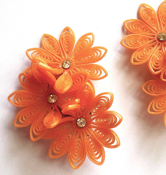 Mid Century Retro Featherlite Climber Earrings-Vintageonline-Vintage Online