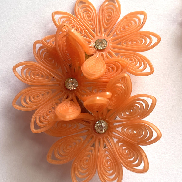 Mid Century Retro Featherlite Climber Earrings-Vintageonline-Vintage Online