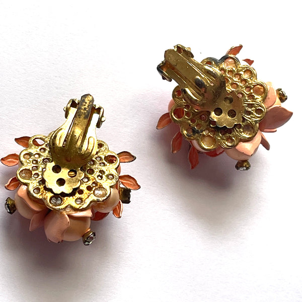 Mid Century Vintage Brooch and Matching Earrings-Vintageonline-Vintage Online