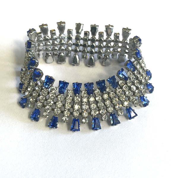 Mid Century Vintage Rhinestone Bracelet-Vintageonline-Vintage Online