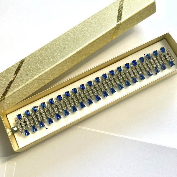 Mid Century Vintage Rhinestone Bracelet-Vintageonline-Vintage Online