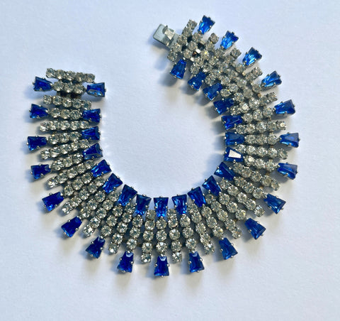 Mid Century Vintage Rhinestone Bracelet-Vintageonline-Vintage Online