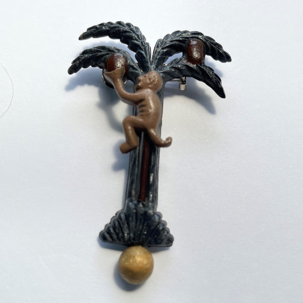 Monkey in a Tree Vintage Mid Century Brooch-Vintage Online-Vintage Online