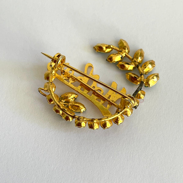 Mother Vintage Rhinestone Brooch-Vintageonline-Vintage Online