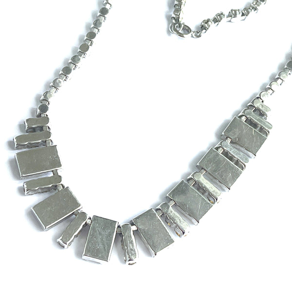 Mother of Pearl & Rhinestone Vintage Necklace-Vintageonline-Vintage Online