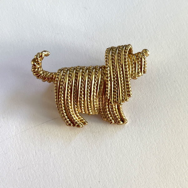 Napier USA 60's Design Shaggy Dog Brooch-Napier-Vintage Online