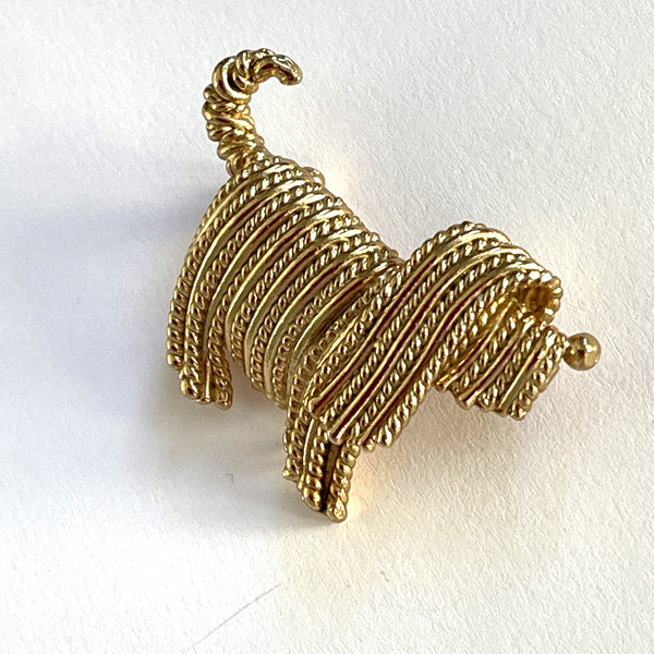 Napier USA 60's Design Shaggy Dog Brooch-Napier-Vintage Online