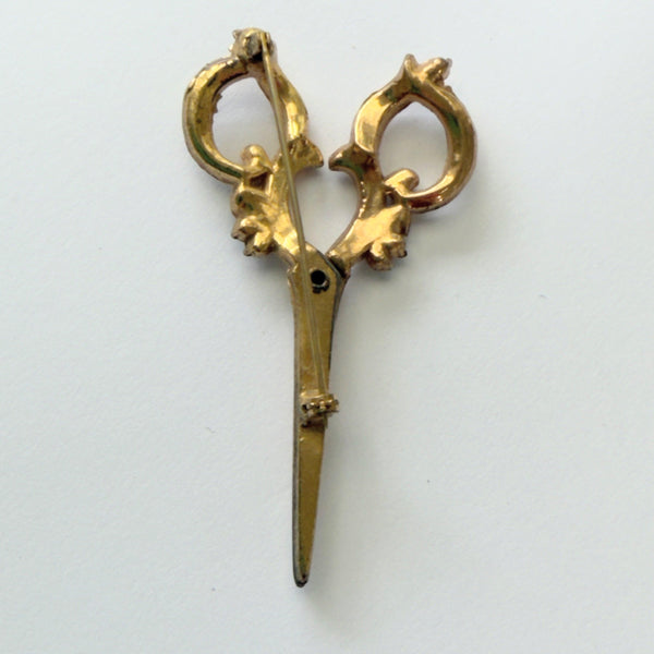 Novelty Scissors Shaped Vintage Brooch-Vintageonline-Vintage Online