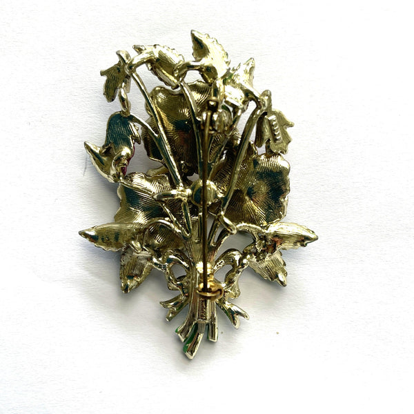 Pansy Vintage Birthday Brooch for May by Exquisite 1960-Exquisite Jewellery Co, UK-Vintage Online