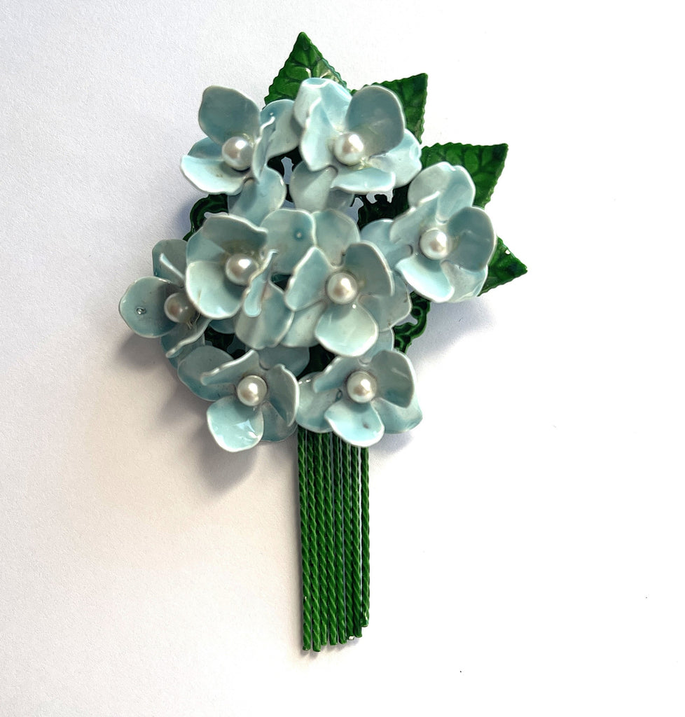 Petals and Pearls 70's Bouquet Vintage Brooch-Vintageonline-Vintage Online