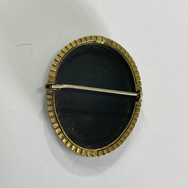 Pietra Dura Antique Brooch-Vintageonline-Vintage Online