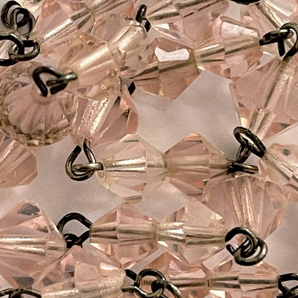 Pink Crystal Vintage Bead Necklace-Vintageonline-Vintage Online