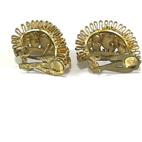 Pink Rhinestone 60's Earrings-Vintageonline-Vintage Online