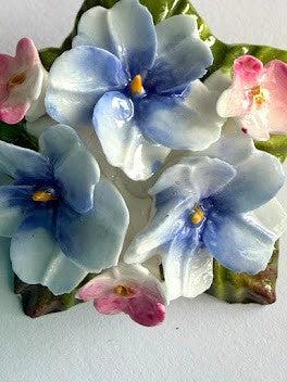 Porcelain Floral Vintage Brooch-Vintageonline-Vintage Online