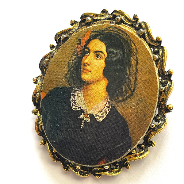 Portrait of a Lady Vintage Brooch-Vintageonline-Vintage Online