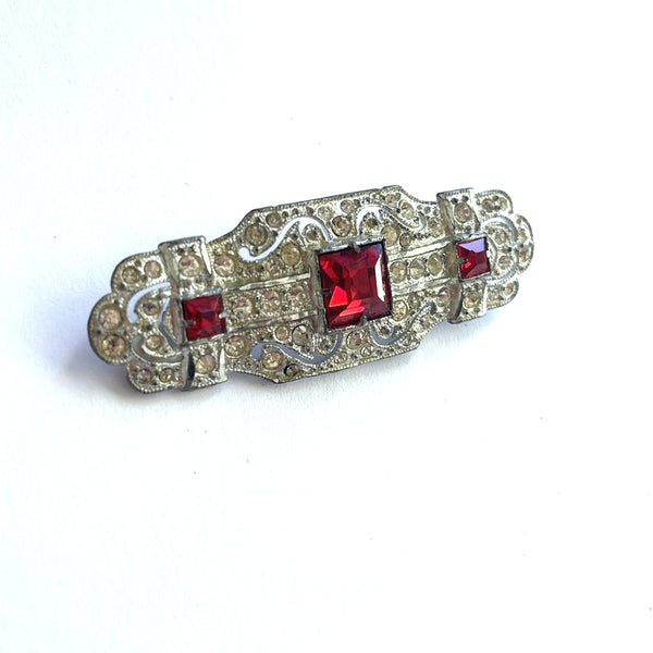 Pot Metal Rhinestone Art Deco style-Vintageonline-Vintage Online