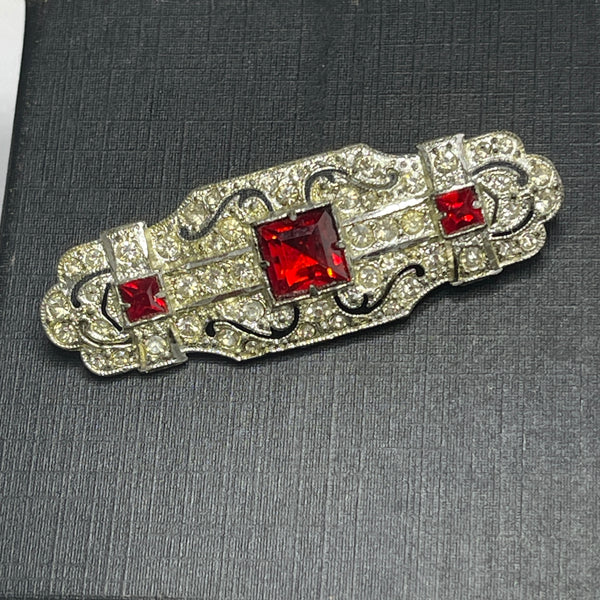 Pot Metal Rhinestone Art Deco style-Vintageonline-Vintage Online