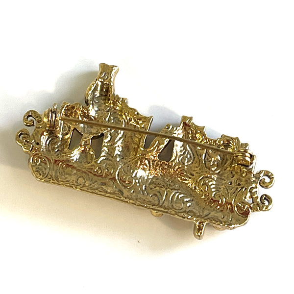 Pussy Cat On A Shelf Brooch-Vintageonline-Vintage Online