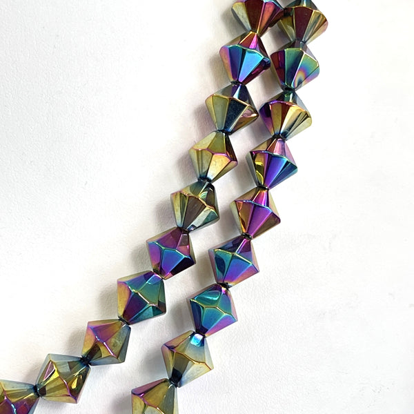 Rainbow AB Crystal Retro Vintage Double Strand Necklace-Vintageonline-Vintage Online