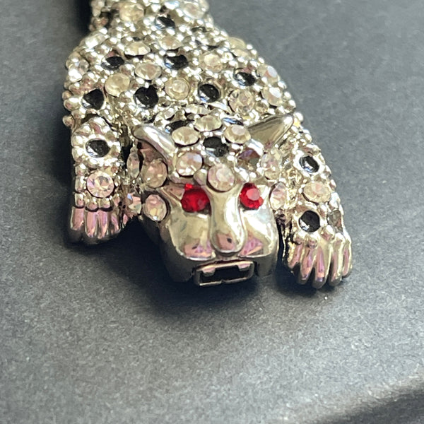 Reticulated Leopard Rhinestone Bracelet-Vintageonline-Vintage Online