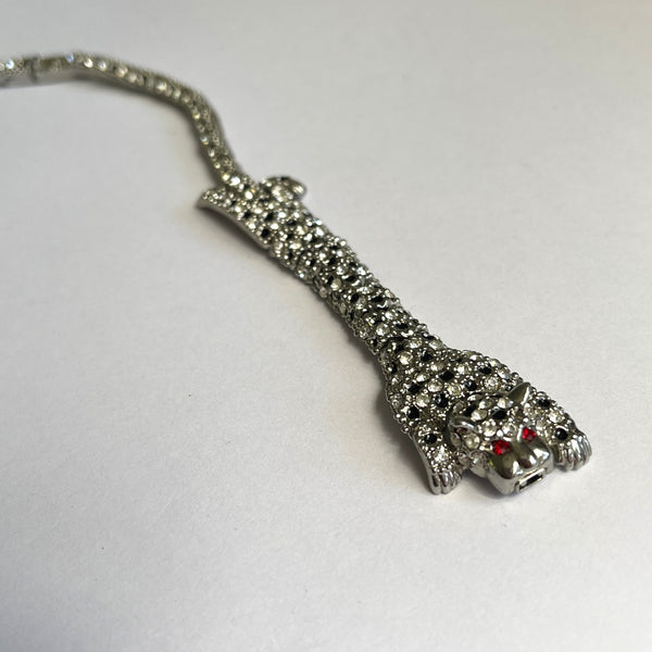 Reticulated Leopard Rhinestone Bracelet-Vintageonline-Vintage Online