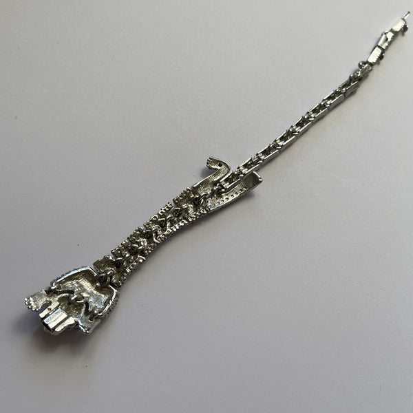 Reticulated Leopard Rhinestone Bracelet-Vintageonline-Vintage Online