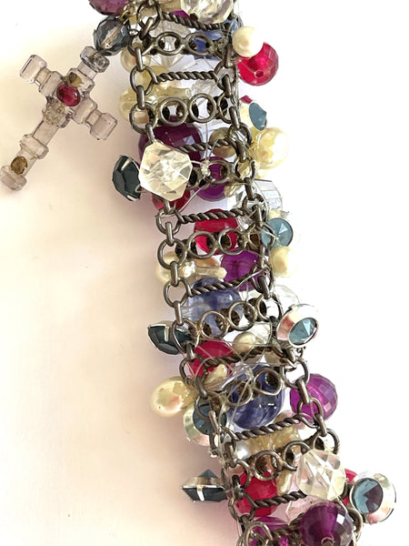 Retro Bead & Pearl Bracelet-Vintageonline-Vintage Online