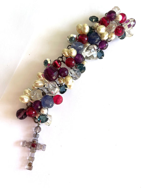 Retro Bead & Pearl Bracelet-Vintageonline-Vintage Online