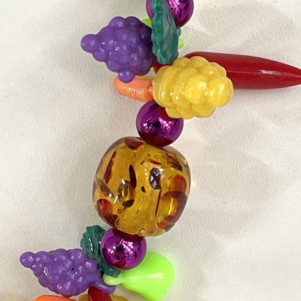 Retro Look Chilli & Fruit Necklace-Vintageonline-Vintage Online