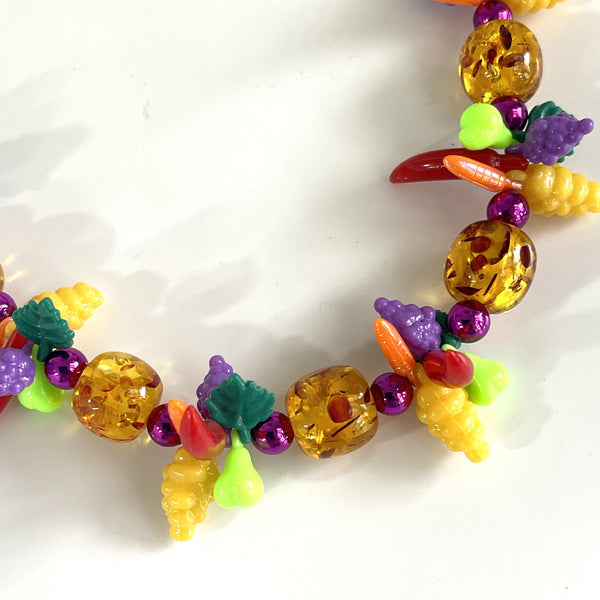 Retro Look Chilli & Fruit Necklace-Vintageonline-Vintage Online