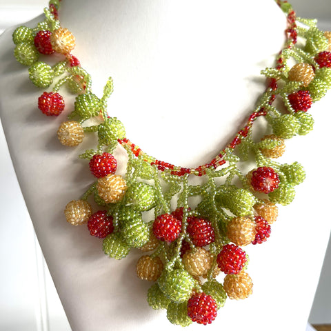 Retro Style Fruit Glass Bead Necklace-Vintageonline-Vintage Online
