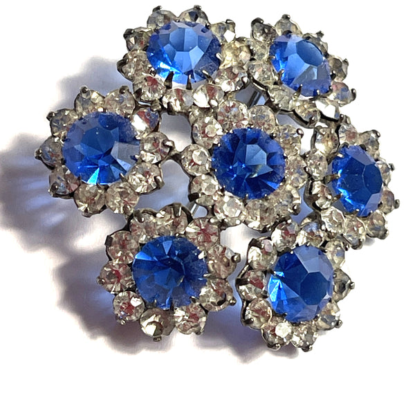 Rhinestone 60's Vintage Brooch-Vintageonline-Vintage Online