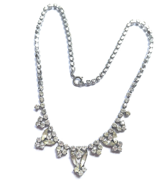 Rhinestone 60's Vintage Necklace-Vintageonline-Vintage Online