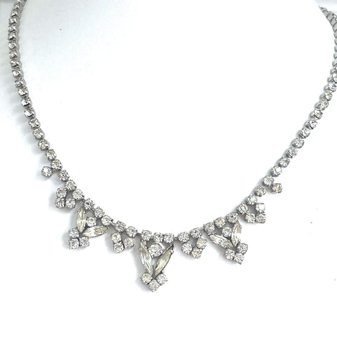 Rhinestone 60's Vintage Necklace-Vintageonline-Vintage Online