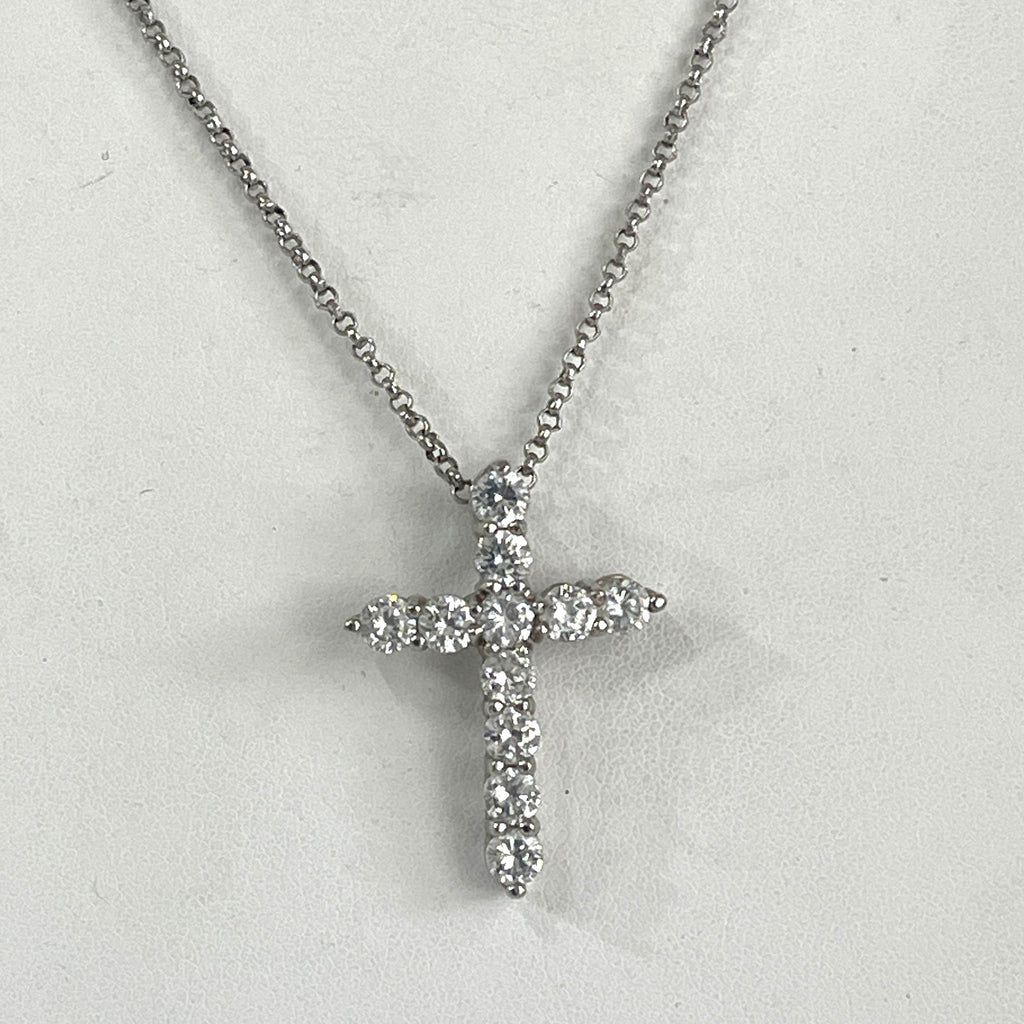 Buy Womens Glass Pearl & Rhinestone Cross Pendant Necklace, Womens Gold  Necklace Online in India - Etsy