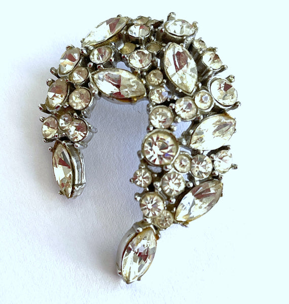 Rhinestone Designer Vintage Brooch-Vintageonline-Vintage Online