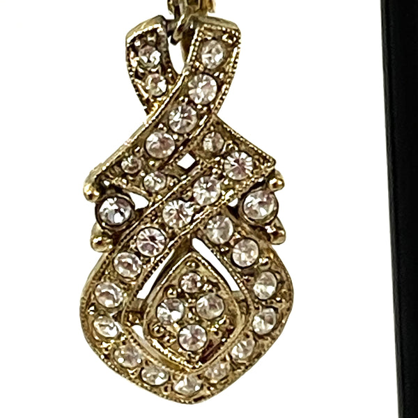 Rhinestone Drop Earrings-Vintageonline-Vintage Online