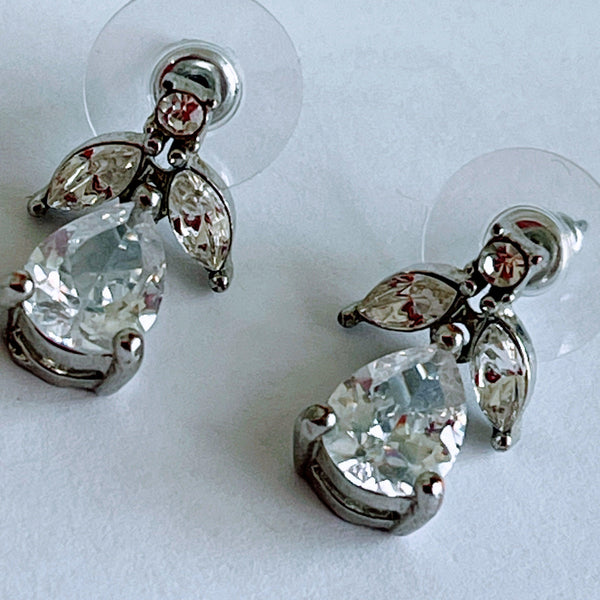 Rhinestone Drop Earrings-Vintageonline-Vintage Online
