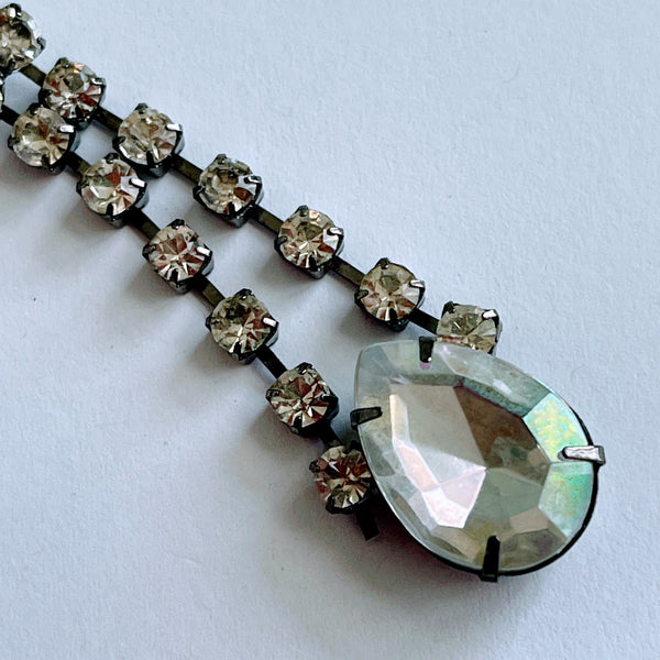 Rhinestone Drop Earrings-Vintageonline-Vintage Online