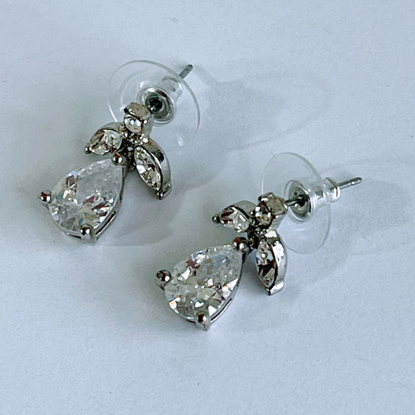 Rhinestone Drop Earrings-Vintageonline-Vintage Online