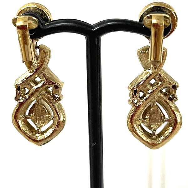 Rhinestone Drop Earrings-Vintageonline-Vintage Online